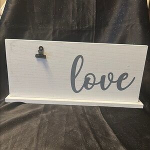 White & Gray Love Art Decor